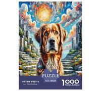 Irish GlenofImaal Terrier 1000 Piece Jigsaw Puzzles Fun Challenging Modern Pet Dog Family Activity Game Perfect for Relaxation for Adults And Kids Age 38x26cm/1000pcs