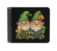 Irish Gnomes Drunk Or Whatever Bifold Wallet PU Leather Pocket Wallet Slim Purse for Women Men Gifts