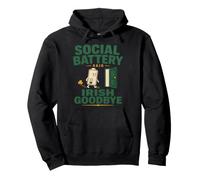 Irish Goodbye Club Funny Introvert Social Battery Gift Pullover Hoodie