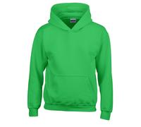 (Irish Green, M) Gildan Childrens Hooded Sweatshirt