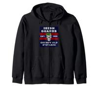 Irish Guards Est. 1900. Grumpy Old B_stards. Zip Hoodie