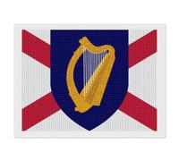 Irish Harp St. Patrick's Saltire Flag Round Diamond Art Painting Kits
