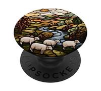 Irish Hills Sheep Landscape Art PopSockets Adhesive PopGrip