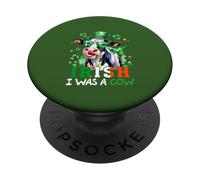 Irish I Was A Cow St. Patrick's Day Dog Sunglasses Owner PopSockets Adhesive PopGrip