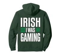 Irish I Was Gaming Funny St Patricks Day Video Game Gift Pullover Hoodie
