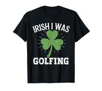 Irish I was Golfing Lucky St Patricks Day Shamrock Clover T-Shirt