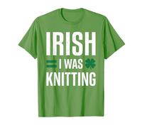 Irish I was Knitting Funny St Patricks Lucky Day Clover T-Shirt