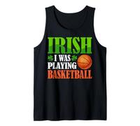 Irish I was Playing Basketball Shamrock St. Patrick’s Day Tank Top