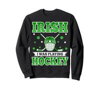 Irish I Was Playing Hockey Shamrock St. Patrick’s Day Sweatshirt