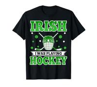 Irish I was Playing Hockey Shamrock St. Patrick’s Day T-Shirt