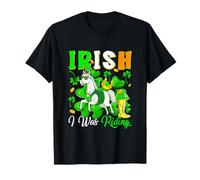 Irish I was Riding St. Patrick's Day Riding Horse Shamrocks T-Shirt