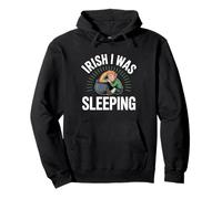 Irish I Was Sleeping Fun St Patricks Day Leprechaun Rainbow Pullover Hoodie