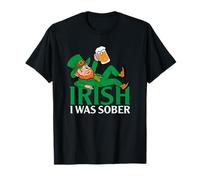 Irish I was Sober Funny St Patrick's Drinking Men Women T-Shirt