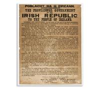 Irish Independence Declaration Vintage Style Canvas Painting Wall Art for Home Office Living Room Decor(Unframed,12x18inch(30x45cm))