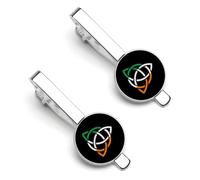 Irish Ireland Celtic Tribal Silver Tie Clip Suit Accessories for Men Necktie Bar Set Pin Business Wedding