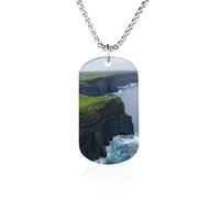 Irish Ireland Cliffs of Moher Metal Pendant Necklace Chain Personalized Graphic Jewellery