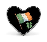 Irish Ireland Flag Clovers Heart Shaped Enamel Brooch Pin Button Badges Decoration Hat Clothing Bag Accessories Gift Crafts