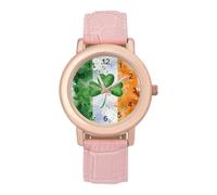 Irish Ireland Flag Fashion Women's Watch Easy Reader Novelty Slim Quartz Casual Dress Wrist Watches
