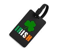 Irish Ireland Shamrocks St Patricks Day Travel Luggage Tags for Suitcases Baggage Handbag Label