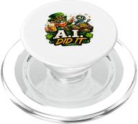 Irish It Was A.I Funny St Patricks Day Tech Humor Shamrock PopSockets PopGrip for MagSafe