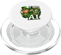 Irish It Was A.I Funny St Patricks Day Tech Humor Shamrock PopSockets PopGrip for MagSafe