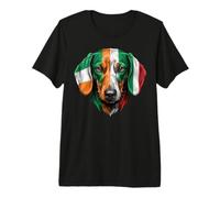 Irish Italian Flag Dachshund Dog Wiener Dog Mixed Heritage Premium T-Shirt