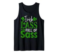 Irish Lass Full Of Sass St Patrick's Day Girl Irish Shamrock Tank Top