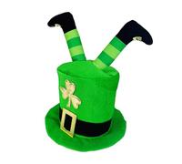 Irish Leprechaun Cup Hombo, st. Patrick Hombo Leprechaun Day Day | High Green Bowler Hat with Irish Legs - Shamrock Costumes Accessory, Adult Role Playing Clothing