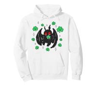 Irish Leprechaun Mothman Shamrock Kawaii St Patricks Day Pullover Hoodie