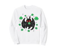Irish Leprechaun Mothman Shamrock Kawaii St Patricks Day Sweatshirt