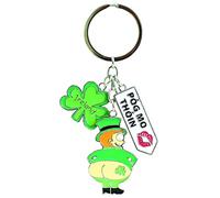 Irish Leprechaun Style Charm Keychain With Pog Mo Thoin Sign