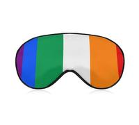 Irish LGBT Rainbow Flag Sleep Mask Eye Cover for Sleeping Men Women Light Blocking Travel Blindfold