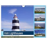 Irish Lighthouses - Beacons along Ireland's wild coast (Wall Calendar 2026 DIN A4 landscape), CALVENDO 12 Month Wall Calendar: Lighthouses around the green island of Ireland