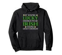 Irish Luck Flag Clovers Pullover Hoodie