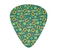 Irish Lucky Green Guitar Picks Includes Thin Medium And Heavy Gauge Unique Guitar Gift For Bass Electric Acoustic Guitars Ukulele (12 Count)