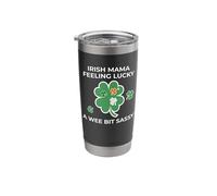 Irish Mama Feeling Lucky - A Wee Bit Sassy Stainless Steel Insulated Tumbler