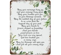 Irish Marriage Blessing Quote May Your Mornings Bring Joy Wedding Gift St Patrick'S Day Metal Sign Retro Vintage Tin Sign Metal Poster Wall Art Decor 8x12 Inches