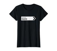Irish Mayo Street Sign Value Graphic T-Shirt, Women, Black, M
