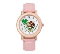 Irish Mexican Pride Flag Women's Wrist Watch Fashion Alloy Quartz Watch with Strap Easy to Read