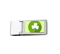 Irish National Day Green Slim Money Clip Stainless Holder Pocket Wallet