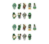 Irish National Day tattoo stickers, St. Patrick's Day party, disposable men's and women's flower arms 8.27"X5.9"/1/2/4/8 Pack (2 packs(18 sheets))
