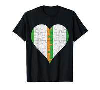 Irish Nigerian Flag Heart T-Shirt