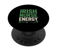 Irish Nurse Energy St Patricks Day Pride PopSockets Adhesive PopGrip