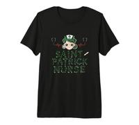 Irish Nurse Stethoscope Scrub St Patricks Day Nurses Women Premium T-Shirt