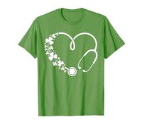 Irish Nurse Stethoscope Scrub St Patricks Day Nurses Women T-Shirt