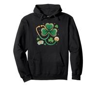 Irish Nurse Stethoscope Shamrock St Patricks Day Proud Pullover Hoodie