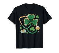 Irish Nurse Stethoscope Shamrock St Patricks Day Proud T-Shirt