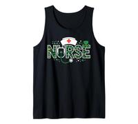 Irish Nurse Stethoscope Shamrock St Patricks Day RN Nurse Tank Top