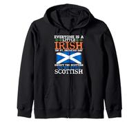 Irish On St Patricks Day Except The Scottish Funny Zip Hoodie