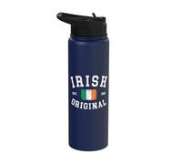 Irish Original Ireland Flag Éire Paddy Irishwoman Irishman Stainless Steel Insulated Water Bottle